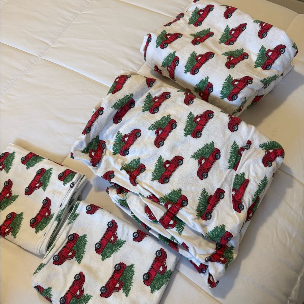 Martha Stewart Festive Red and Green Print Set